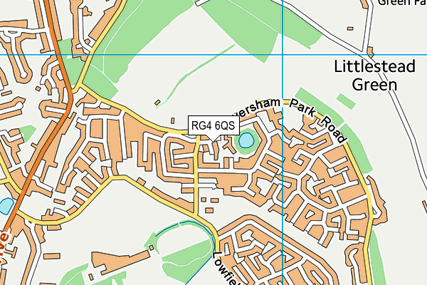 RG4 6QS map - OS VectorMap District (Ordnance Survey)