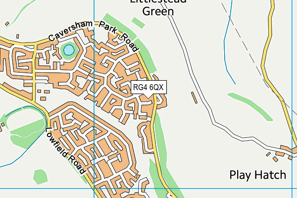 RG4 6QX map - OS VectorMap District (Ordnance Survey)