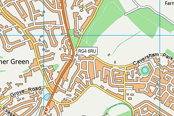 RG4 6RU map - OS VectorMap District (Ordnance Survey)