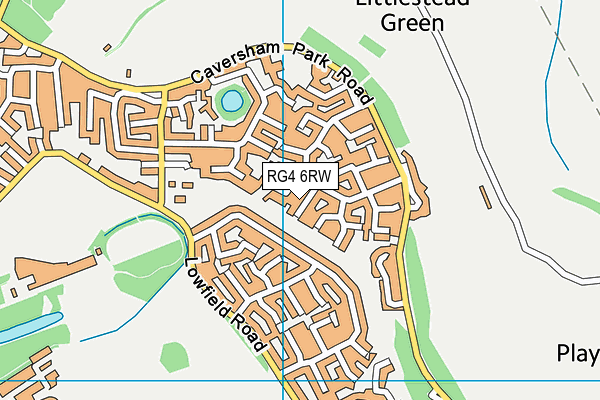 RG4 6RW map - OS VectorMap District (Ordnance Survey)