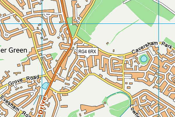 RG4 6RX map - OS VectorMap District (Ordnance Survey)