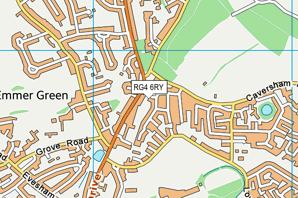 RG4 6RY map - OS VectorMap District (Ordnance Survey)
