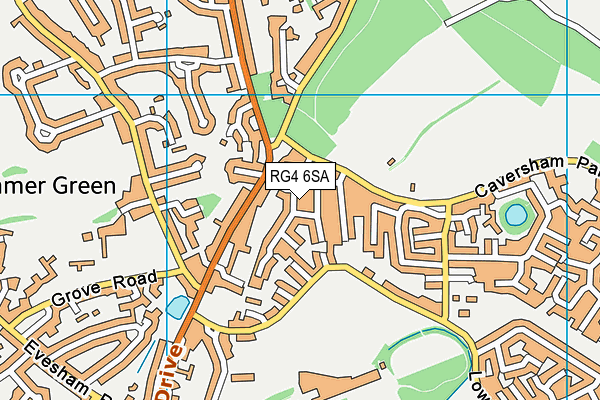 RG4 6SA map - OS VectorMap District (Ordnance Survey)
