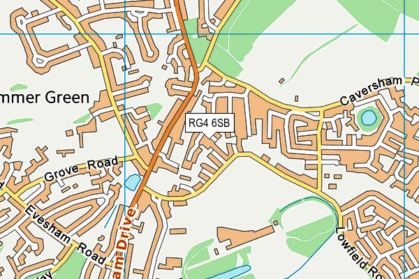 RG4 6SB map - OS VectorMap District (Ordnance Survey)