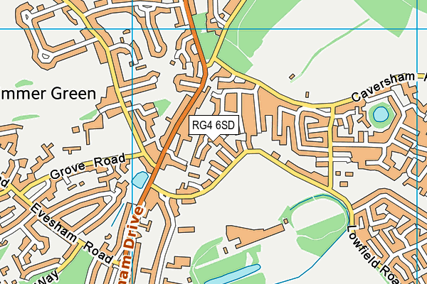 RG4 6SD map - OS VectorMap District (Ordnance Survey)