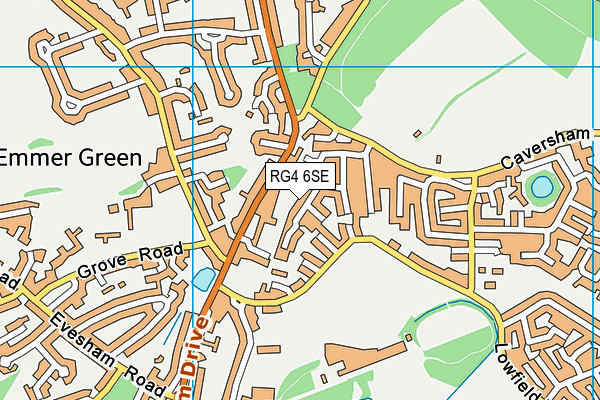 RG4 6SE map - OS VectorMap District (Ordnance Survey)