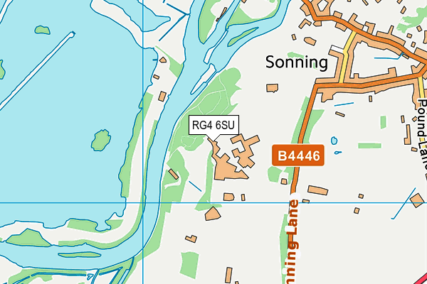 Reading Blue Coat School map (RG4 6SU) - OS VectorMap District (Ordnance Survey)