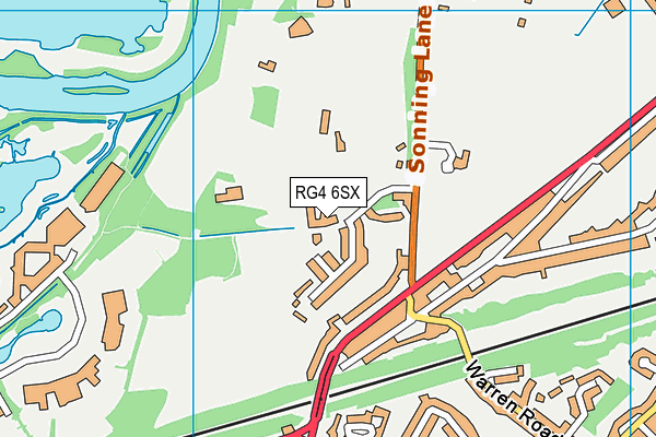 RG4 6SX map - OS VectorMap District (Ordnance Survey)