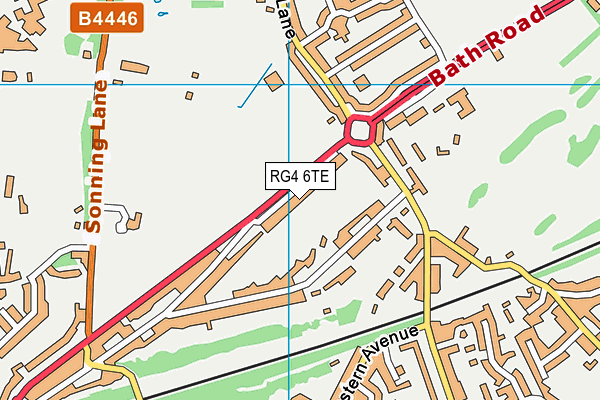 RG4 6TE map - OS VectorMap District (Ordnance Survey)