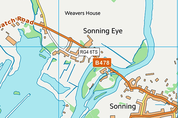 RG4 6TS map - OS VectorMap District (Ordnance Survey)