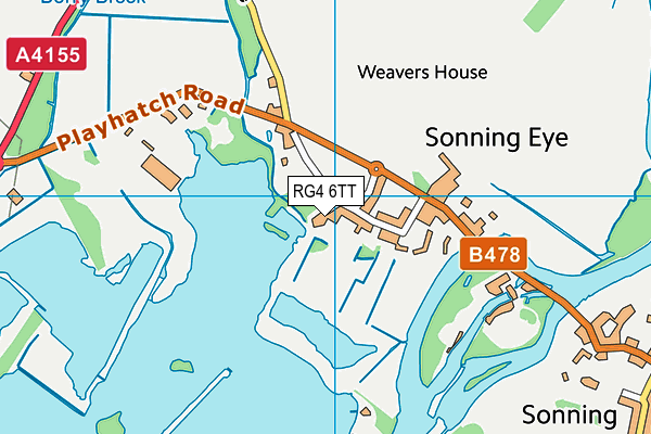 RG4 6TT map - OS VectorMap District (Ordnance Survey)