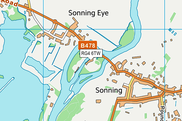 RG4 6TW map - OS VectorMap District (Ordnance Survey)
