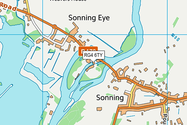RG4 6TY map - OS VectorMap District (Ordnance Survey)