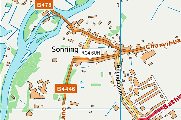 RG4 6UH map - OS VectorMap District (Ordnance Survey)