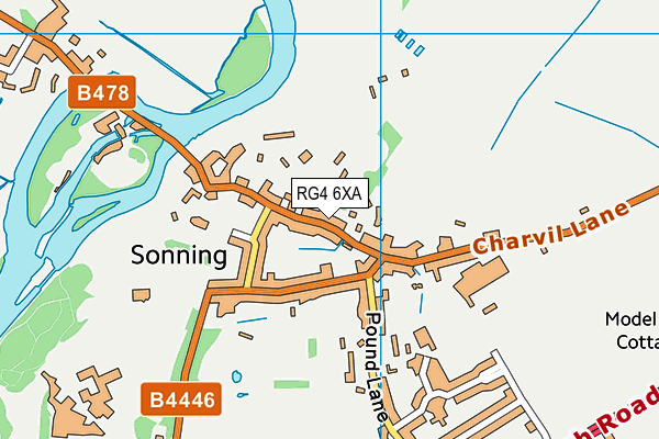 RG4 6XA map - OS VectorMap District (Ordnance Survey)