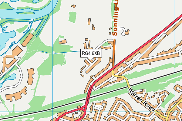 RG4 6XB map - OS VectorMap District (Ordnance Survey)