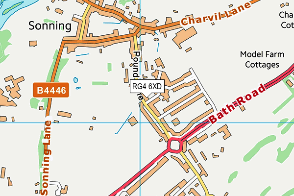 RG4 6XD map - OS VectorMap District (Ordnance Survey)