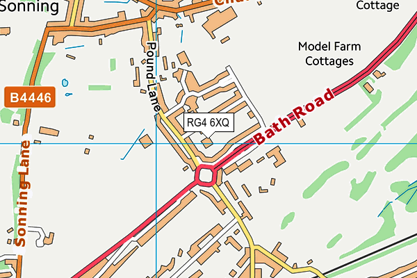 RG4 6XQ map - OS VectorMap District (Ordnance Survey)