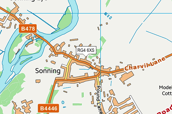 RG4 6XS map - OS VectorMap District (Ordnance Survey)