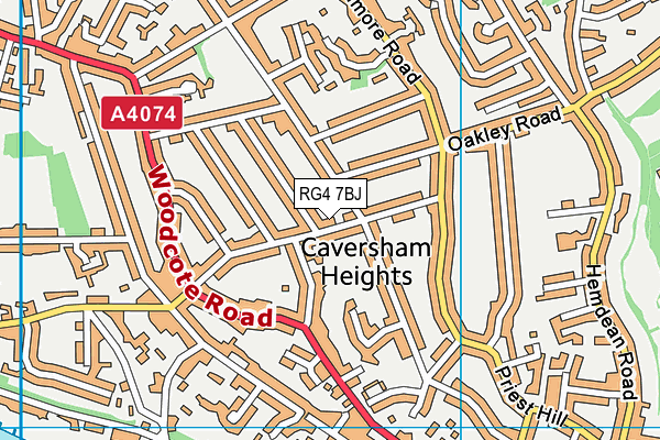 RG4 7BJ map - OS VectorMap District (Ordnance Survey)