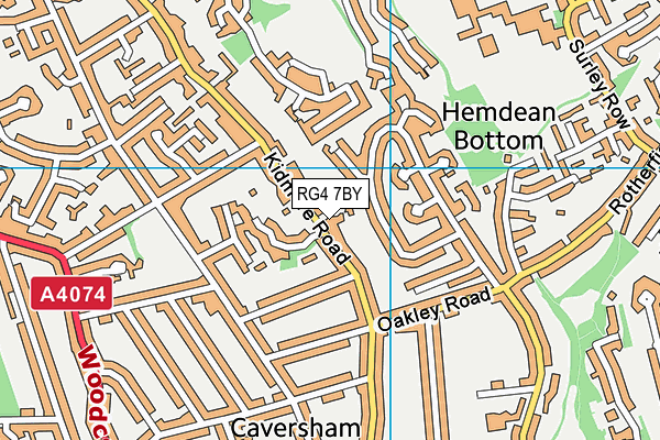 RG4 7BY map - OS VectorMap District (Ordnance Survey)