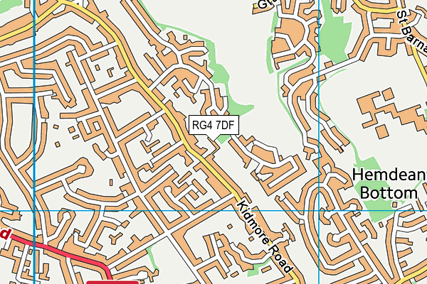 RG4 7DF map - OS VectorMap District (Ordnance Survey)
