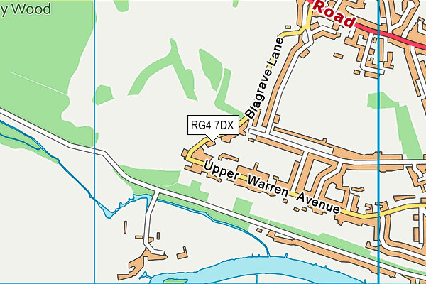 RG4 7DX map - OS VectorMap District (Ordnance Survey)