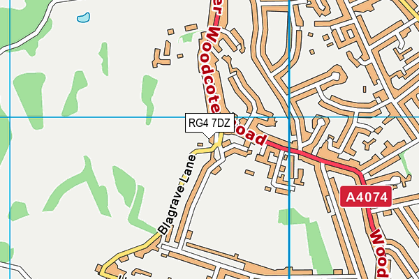 RG4 7DZ map - OS VectorMap District (Ordnance Survey)