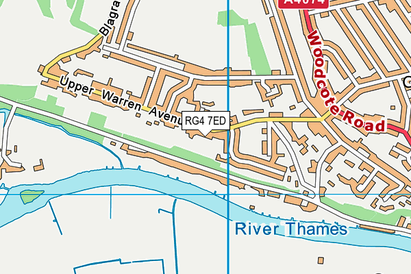 RG4 7ED map - OS VectorMap District (Ordnance Survey)
