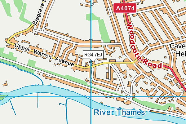 RG4 7EJ map - OS VectorMap District (Ordnance Survey)