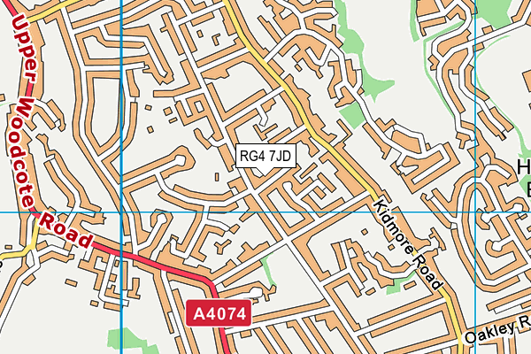 RG4 7JD map - OS VectorMap District (Ordnance Survey)