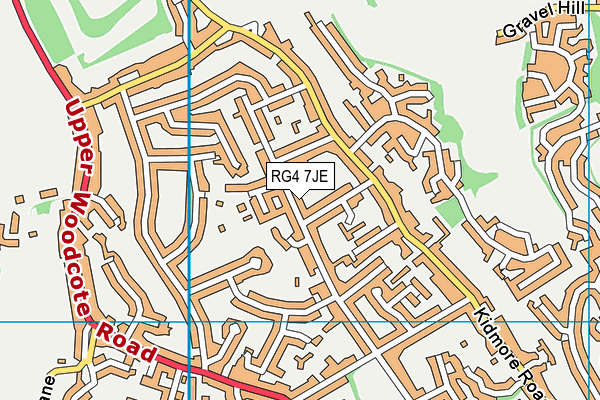 RG4 7JE map - OS VectorMap District (Ordnance Survey)