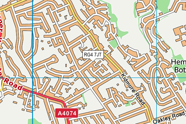 RG4 7JT map - OS VectorMap District (Ordnance Survey)