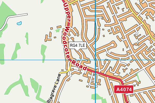 RG4 7LE map - OS VectorMap District (Ordnance Survey)