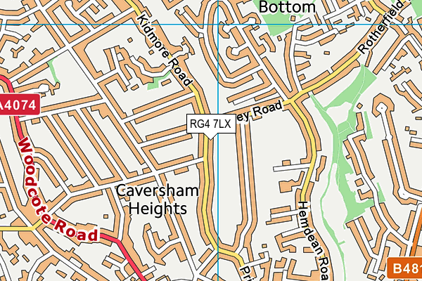 RG4 7LX map - OS VectorMap District (Ordnance Survey)