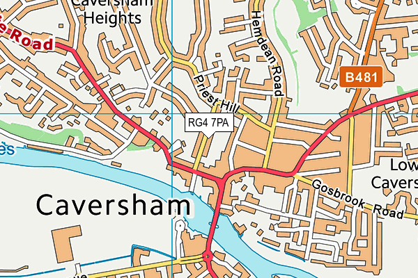 RG4 7PA map - OS VectorMap District (Ordnance Survey)