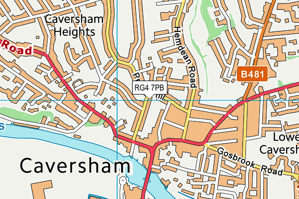 RG4 7PB map - OS VectorMap District (Ordnance Survey)