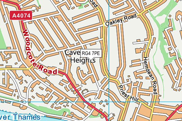 RG4 7PE map - OS VectorMap District (Ordnance Survey)