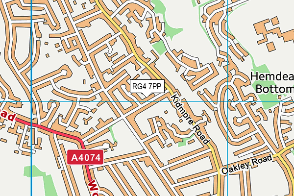 RG4 7PP map - OS VectorMap District (Ordnance Survey)