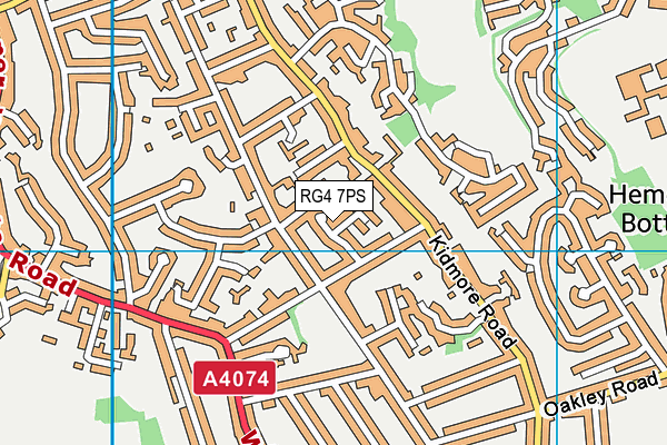 RG4 7PS map - OS VectorMap District (Ordnance Survey)