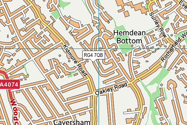 RG4 7QB map - OS VectorMap District (Ordnance Survey)