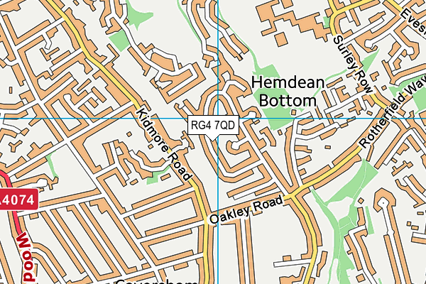 RG4 7QD map - OS VectorMap District (Ordnance Survey)