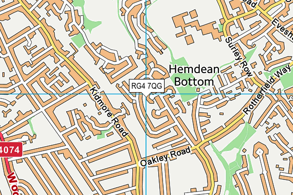 RG4 7QG map - OS VectorMap District (Ordnance Survey)