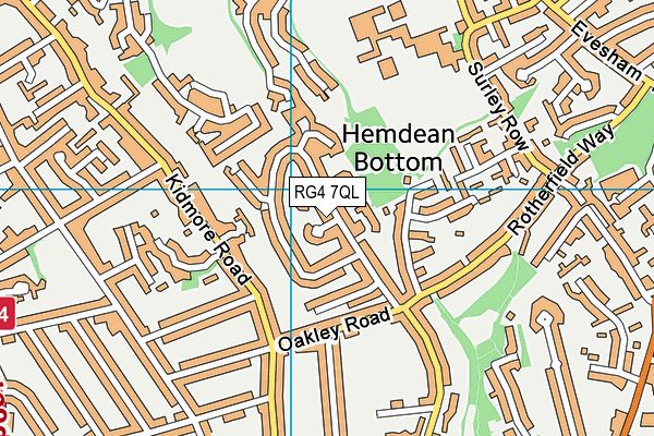RG4 7QL map - OS VectorMap District (Ordnance Survey)