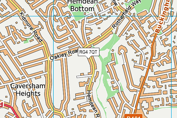 RG4 7QT map - OS VectorMap District (Ordnance Survey)