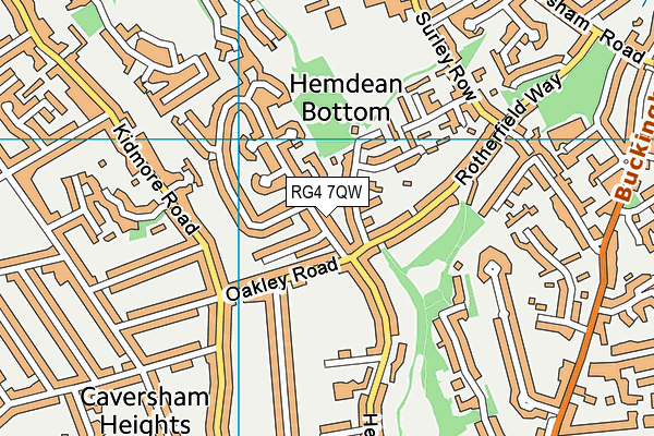 RG4 7QW map - OS VectorMap District (Ordnance Survey)