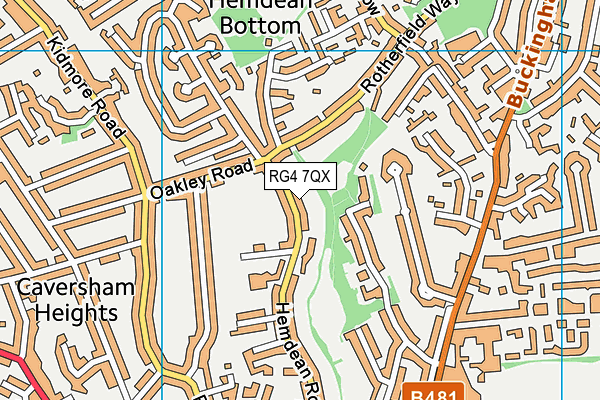 RG4 7QX map - OS VectorMap District (Ordnance Survey)