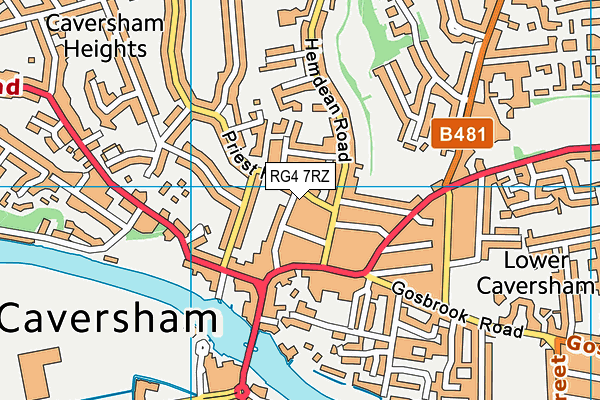 RG4 7RZ map - OS VectorMap District (Ordnance Survey)