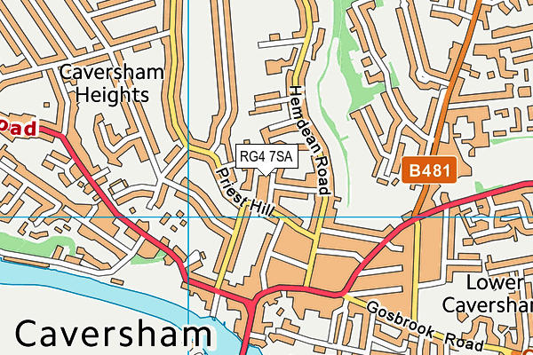 RG4 7SA map - OS VectorMap District (Ordnance Survey)