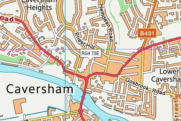 RG4 7SE map - OS VectorMap District (Ordnance Survey)